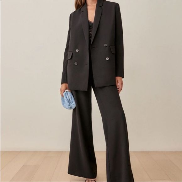 Reformation Pants - Reformation KINSALE Black Pants Suit 4 NEW